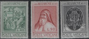 VATICAN CITY 528-530 MNH Cardinal Bessarion