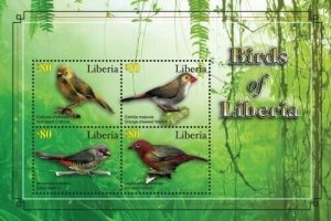 Liberia - 2011 - BIRDS OF LIBERIA - Sheet of 4 Stamps - MNH 