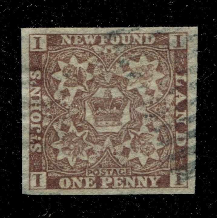 Newfoundland #15A SG U VF 1 Pence Royal Crown [N4064] CV=$200.00