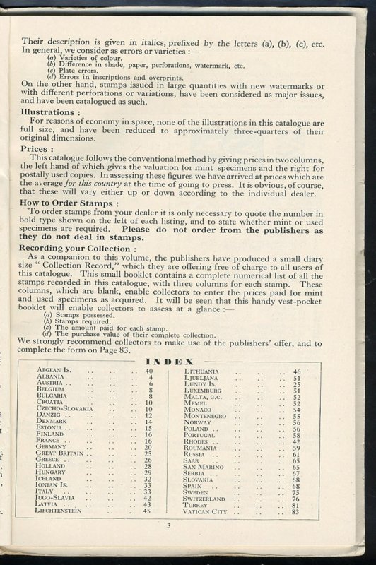 CATALOGUES Airmails Musson's Airmail (Stamp) catalogue. Part One - Europe. 