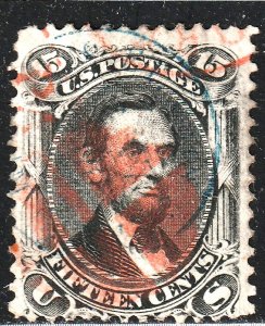#77 US 15 CENT BLACK LINCOLN-USED-N/G-FINE-V/F