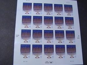 U.S.# 4433-MINT/NEVER HINGED-- PANE OF 20---HANUKKAH---2009