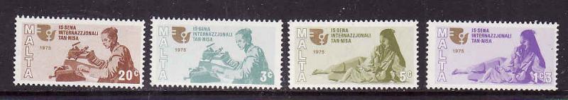 Malta-Sc#491-4-unused NH set-International Women's Year-1975-