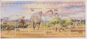Australia Sc#1347a Dinosaurs Miniature Sheet