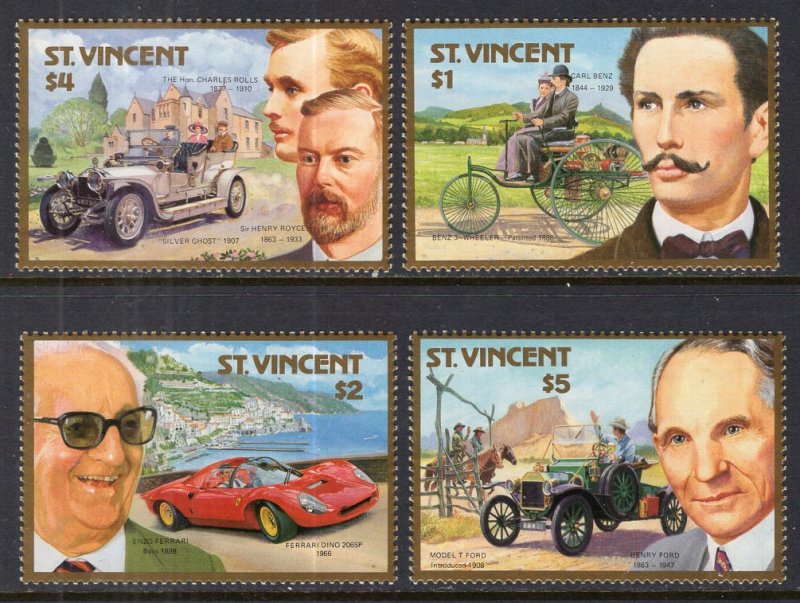 St Vincent 1044-1047 Cars MNH VF