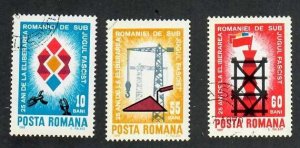 Romania; Scott 2115-2117; 1969; Precanceled; NH; Complete Set