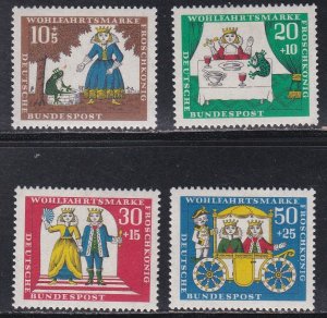 Germany # B418-421, Fairy Tales - The Princess & the Frog, Hinged, 1/3 Cat