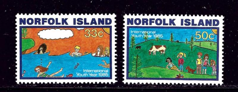 Norfolk Is 369-70 MNH 1985 Intl Youth Year