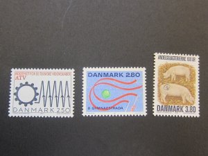 Denmark 1987 Sc 839-41 set MNH