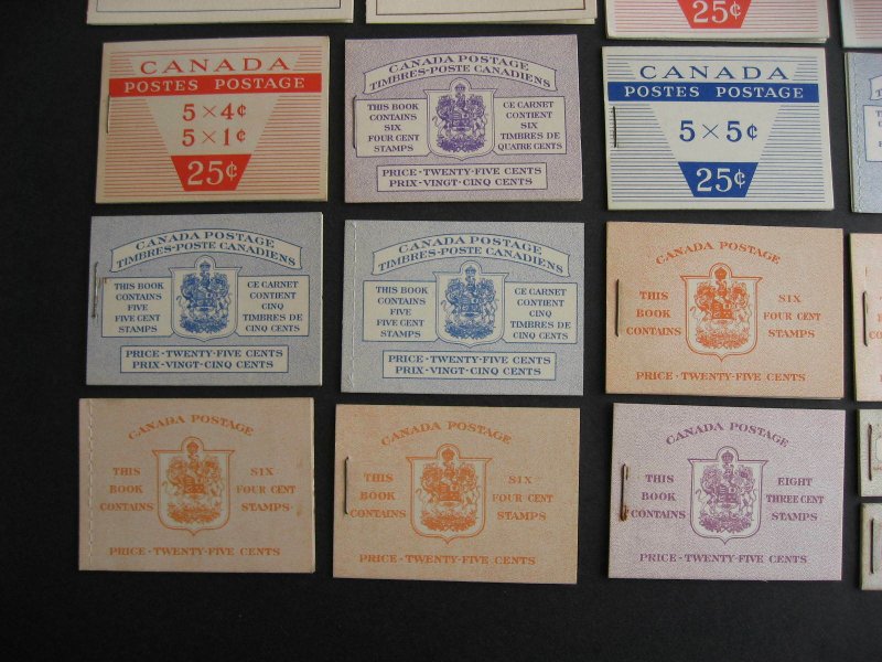 Canada 31 different (Ut varieties) 70s and back complete booklets check them out