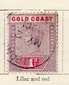 Gold Coast 1898 Early Issue Fine Used 1d. NW-114617