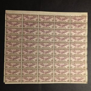 US, C16, FULL SHEET, MINT NH, 1930'S AIRMAIL COLLECTION