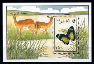 [70697] Gambia 1989 Insects Butterflies Souvenir Sheet MNH