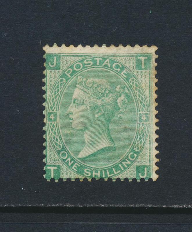 GB 1865, SG#101, 1sh GREEN WMK EMBLEMS, MLH (SEE BELOW)