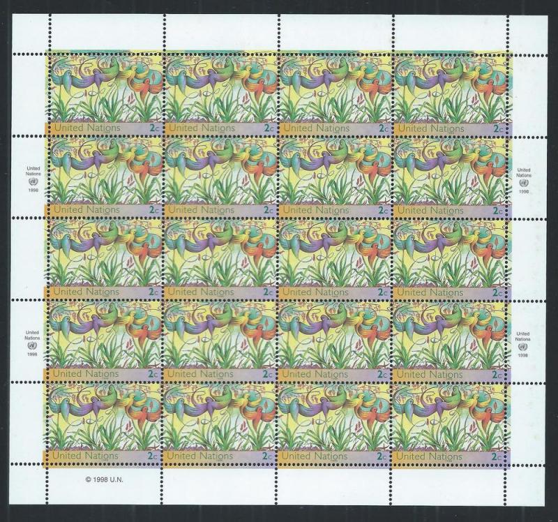 UNITED NATIONS - NEW YORK SC# 728 PANE/20 VF/MNH 1998