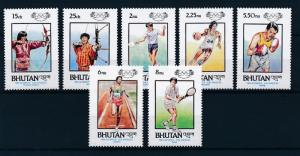 [55580] Bhutan 1984 Olympic games Archery Tennis Boxing Tabletennis MNH