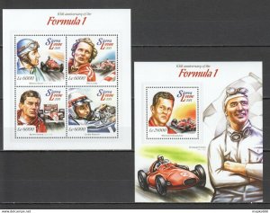 2015 Sierra Leone Auto Racing F1 Formula 1 Kb+Bl ** Stamps St527