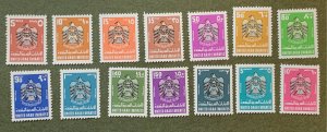 United Arab Emirates UAE 1977 Falcons, MNH SEE NOTE. Scott 91-104, CV $97