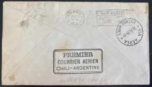 1929 Santiago Chile Early Airmail Cover To Buenos Aires Argentina 