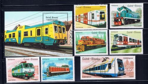 Guinea-Bissau 795-802 NH 1989 Trains 