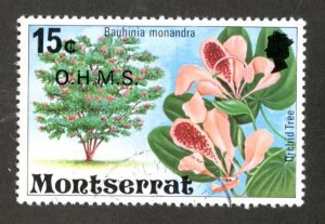 601 BCX  1980 Montserrat Sc.#O-22 used cv $0.25