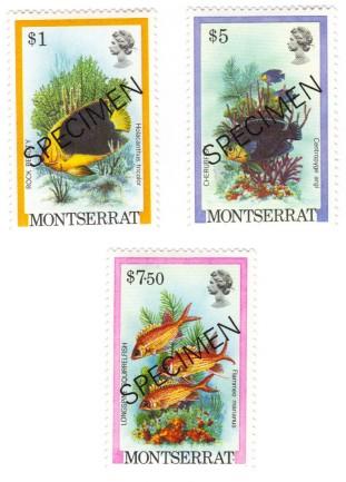 Montserrat #455//9 MNH SPECIMEN fish