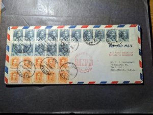 1930 Spain Airmail LZ 127 Graf Zeppelin Cover Seville to New Britain CT USA