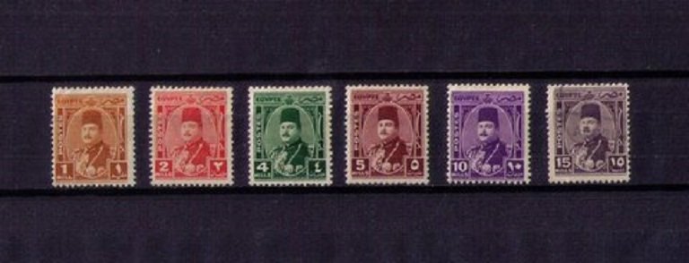 Egypt MLH Sc242,243,245,246,247,248 King Farouk (1944) Six Total VF