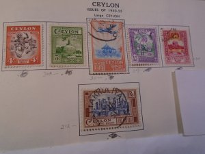 Ceylon  #  307-12  used