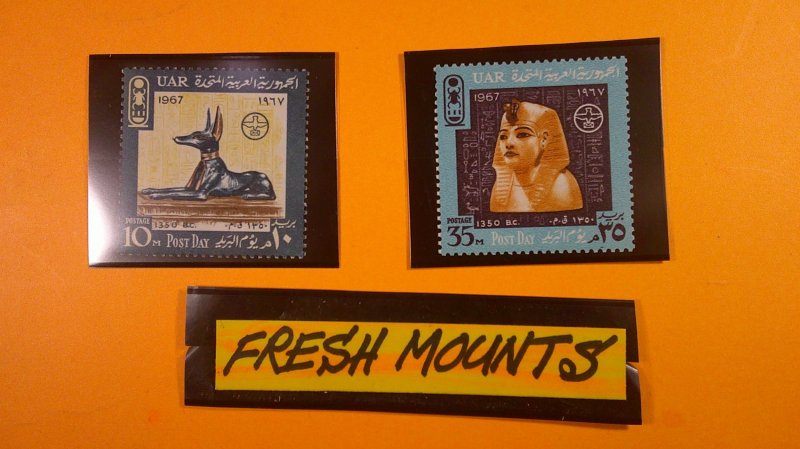 Egypt 1967 Egyptology Issue Scott# 712-713 Mint XF NH CPL set of 2