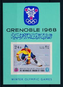 [74995] Yemen Kingdom 1968 Olympic Winter Games Grenoble Imperf. Sheet MNH