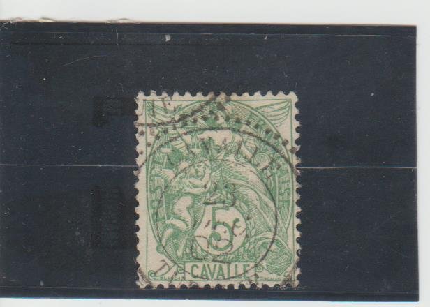 French Offices in Turkey (Cavalle)  Scott#  9  Used  (1902 Liberty, Equality,Fra