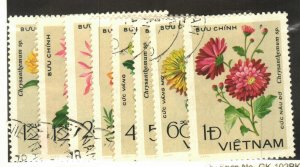 Vietnam,DR #964-970 Flowers used