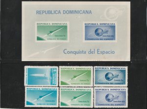 Republica Dominicana 598-601, C135- 36 MNH  Conquista del Espacio