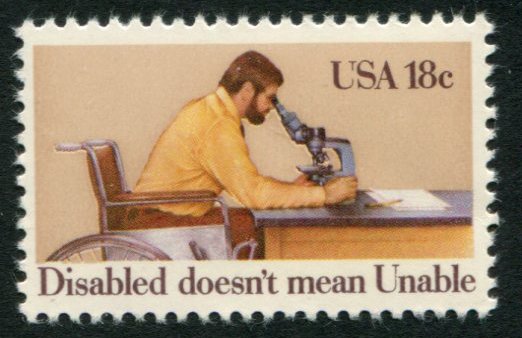 1925 US 18c Disabled Doesn't Mean Unable, MNH