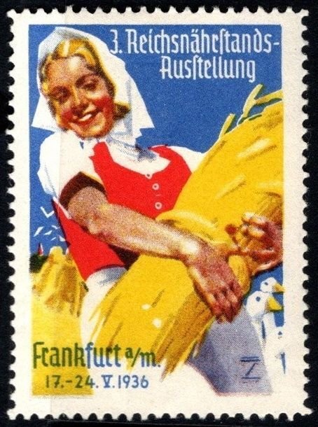 Germany Poster Stamp 3rd National Reich Food Estate Exhibition Ludwig Hohlwein