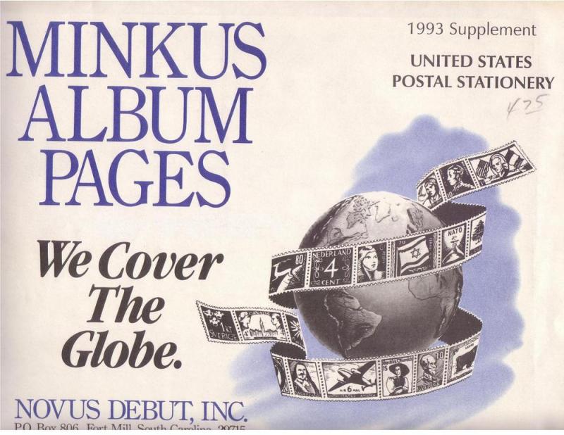 Minkus Album - U.S. Postal Stationery Supplement - 1993