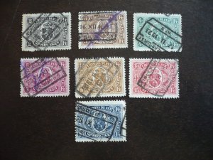 Stamps - Belgium - Scott# Q132-Q138 - Used Set of 7 Stamps
