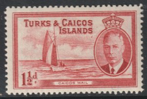 Turks Caicos Scott 107 - SG223, 1950 George VI 1.1/2d MH*