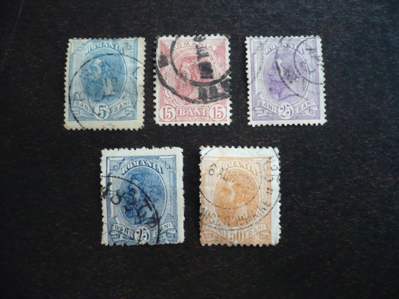 Stamps - Romania - Scott# 120,124,126,127,129 - Used Part Set of 5 Stamps