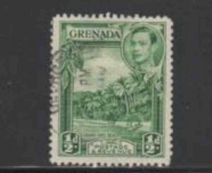 GRENADA #132 1938 1/2p KING GEORGE VI & GRAND ANSE BEACH F-VF USED d