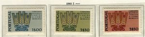 PORTUGAL; 1963 early Famine issue fine Mint MNH unmounted SET