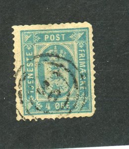 DENMARK #O1 USED FVF THIN SM DEFECTS Cat $20