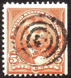 1895, US 5c, Grant, Used, Sc 270