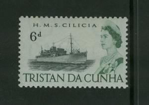 TRISTAN DE CUNHA 1967 6d H.M.S. CILICIA SHIP MLH