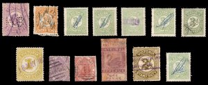 Vintage Victoria, Tasmania, Western Australia Revenue Stamps Set/13