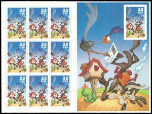 PCBstamps   US #3392 Pane $3.30(10x33c)Road Runner/Wile Coyote, MNH, (1)