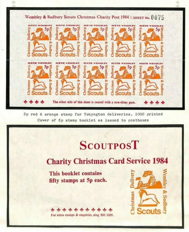 GB BOOKLET Middx Wembley BEE Scout Mail Stamps Original Album Page 1984 AG318