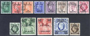 Eritrea 1950 5c-10s on GB GVI Definitive SG E13-E25 Sc 14-26 VFU Cat £95($118)