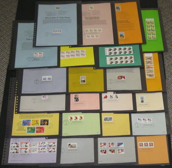 US 1991 First Day Souvenir Pages Yearsets Complete